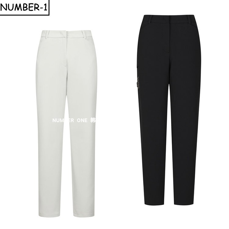 韩国代购amazingcre高尔夫球服25年女秋简约纯色透气舒适直筒长裤