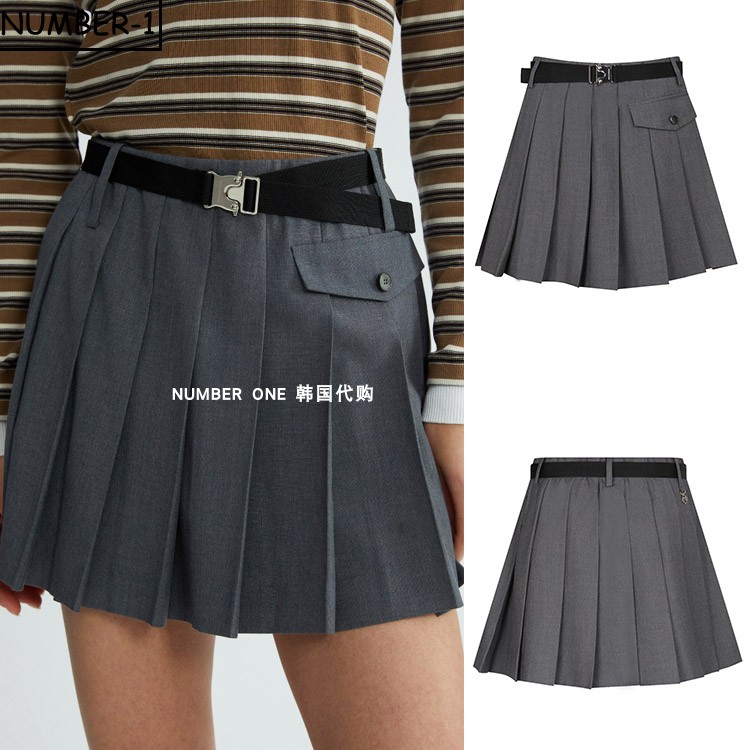 韩国代购MONDAY FLOW高尔夫球服26年女款夏季纯色时尚百搭百褶裙