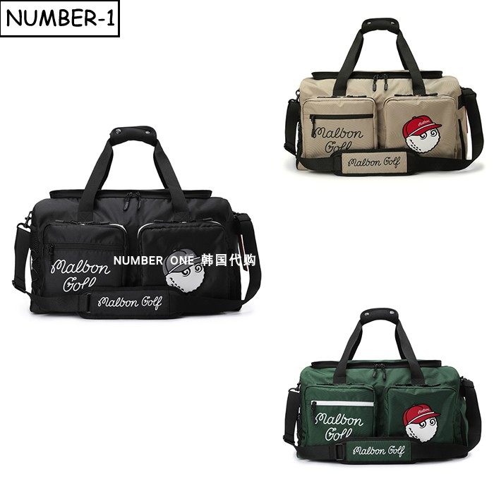 韩国代购malbon高尔夫球包26年男女春纯色徽标图案手提包单肩拎包