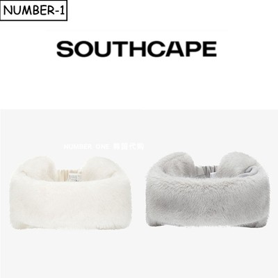 韩国代购southcape高尔夫配饰25年女冬季纯色徽标毛绒头部保暖器