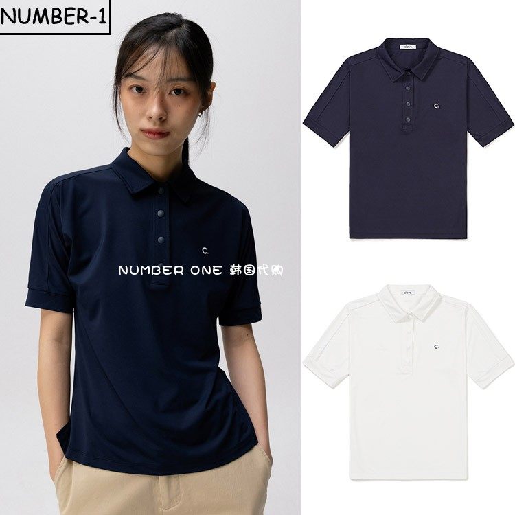 韩国代购CLOVE高尔夫球服24年女夏轻质透气吸汗防紫外线百搭短袖,运动/瑜伽/健身/球迷用品,高尔夫上装,淘宝优惠券,粉丝福利购,淘宝优惠卷