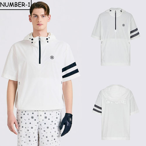 韩国代购GFORE高尔夫球服26年男款夏季透气轻质舒适半拉连上衣