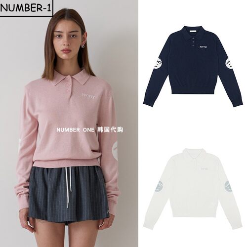 韩国代购pivvee高尔夫球服26年女款秋季时尚亲肤柔软polo上衣