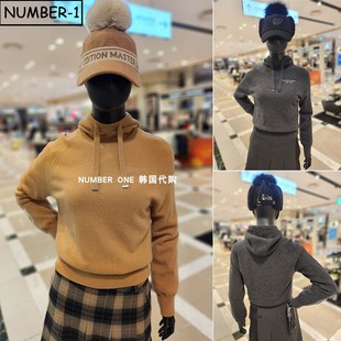 羊绒针织衫 bunny高尔夫球服25年女冬徽标连帽长袖 master 韩国代购