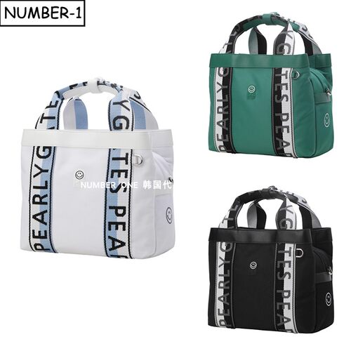 韩国代购pearly gates高尔夫球包26年女春季微笑徽标单肩包托特包