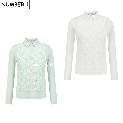韩国代购st andrews高尔夫球服26年女夏按扣翻领分层长袖T恤上衣