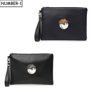 韩国代购malbon高尔夫球包26年男春徽标图案拉链手拿包拎包便携包