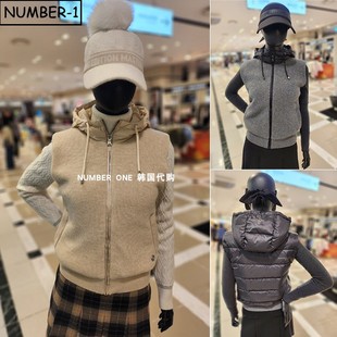 徽标连帽羊绒针织背心 bunny高尔夫球服25年女冬季 韩国代购 master