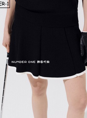 韩国代购ANELL高尔夫球服25年女款夏季纯色休闲运动百搭半身短裙