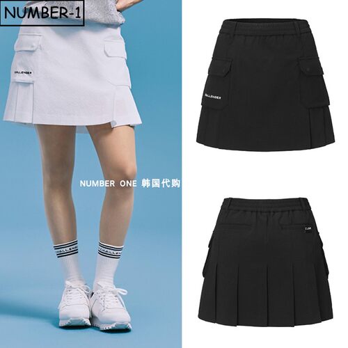 韩国代购challenger高尔夫球服25年女夏纯色徽标口袋凉感半身短裙