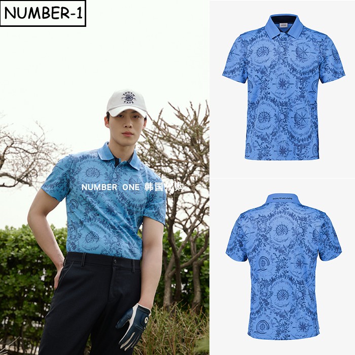 韩国代购southcape高尔夫球服25年男夏季防紫外线吸湿速干短袖T恤