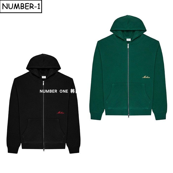 韩国代购malbon高尔夫球服25年男秋徽标口袋拉链连帽长袖上衣外套