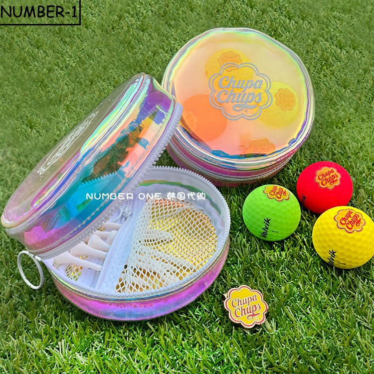 韩国代购Volvik ChupaChups高尔夫球配饰23年ins荧光球包圣诞礼盒