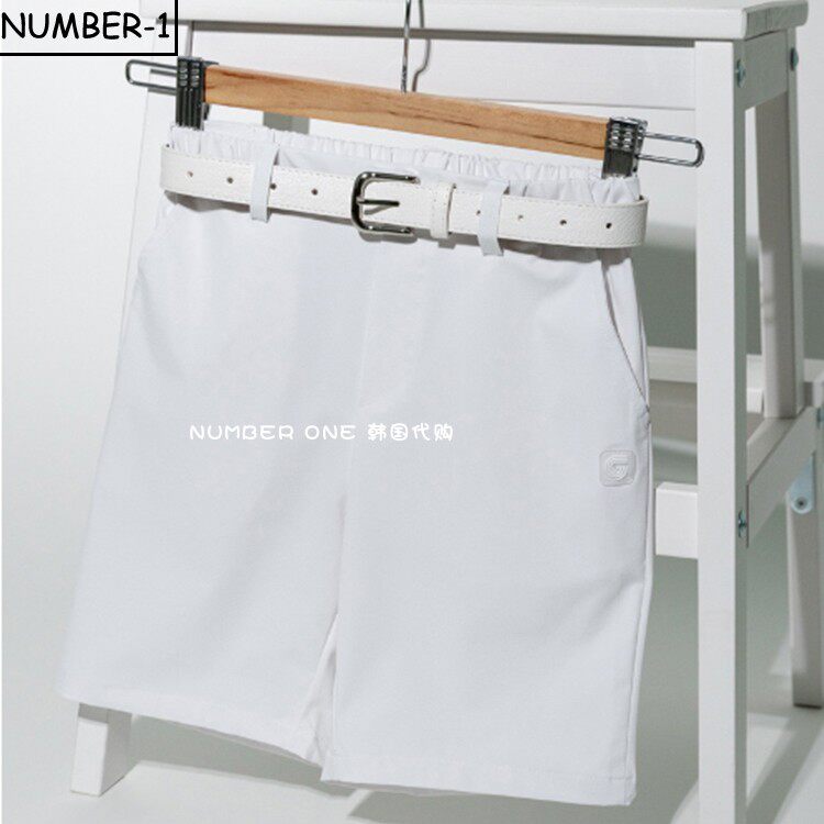 韩国代购gentle green球服24年夏季男童女童纯色百搭运动五分裤