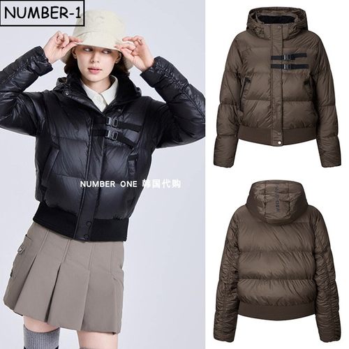 韩国代购challenger高尔夫球服25年女冬徽标口袋连帽长袖保暖上衣