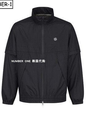 韩国代购st andrews高尔夫球服26年男夏可拆卸袖子拉链小高领雨衣