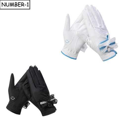 韩国代购pearly gates高尔夫手套26年女夏季微笑徽标凉感双手手套