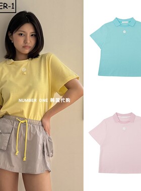 韩国代购pivvee高尔夫球服26年女款夏季透气薄款轻质运动半袖上衣
