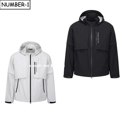 韩国代购pearly gates高尔夫球服26年男春夏季可拆卸袖子连帽雨衣