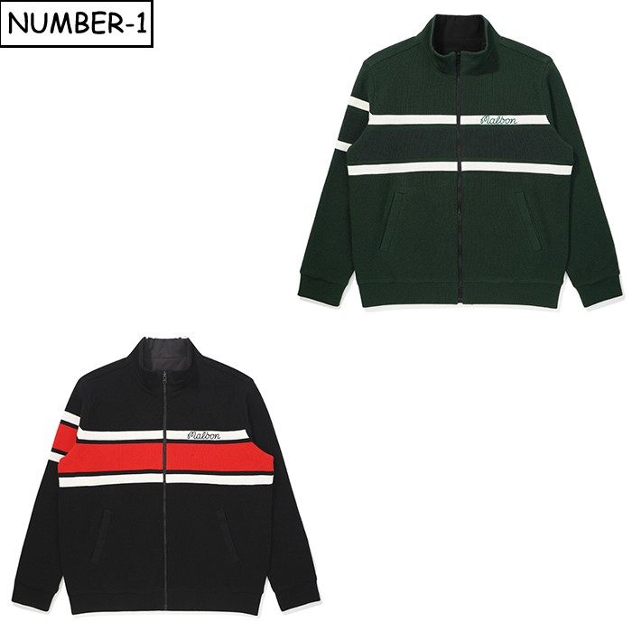 韩国代购malbon高尔夫球服25年男秋徽标口袋拉链小高领双向夹克衫