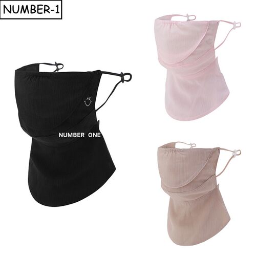 韩国代购pearly gates高尔夫面罩26年女夏纯色微笑徽标挂耳长面罩