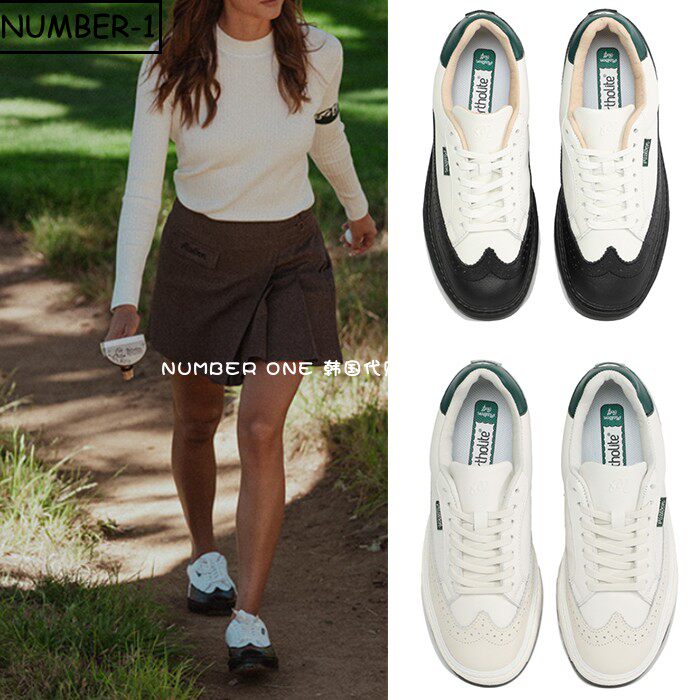 韩国代购malbon高尔夫球鞋23年男女秋徽标标志流苏平底鞋运动球鞋