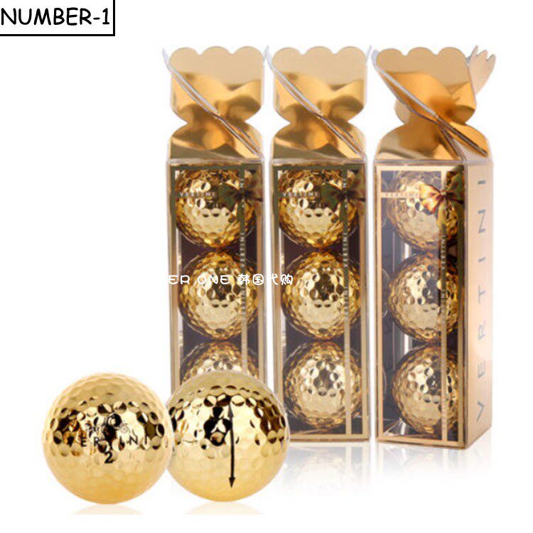 韩国代购ins高尔夫球24年新款男女彩球golf户外练习球3球套装