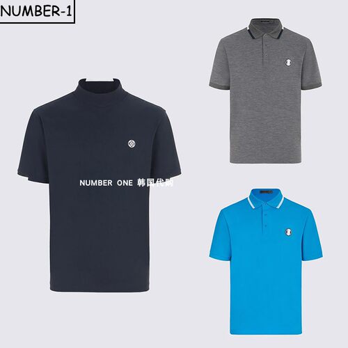 韩国代购GFORE高尔夫球服26年男款夏季简约纯色透气柔软翻领上衣