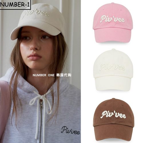 韩国代购pivvee高尔夫球帽25年女款四季时尚字母防晒遮阳运动球帽