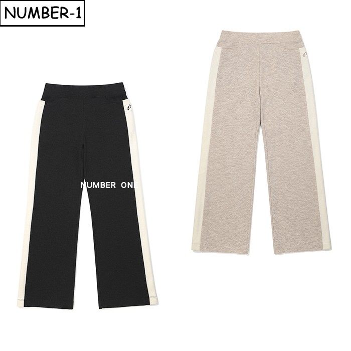 韩国代购malbon高尔夫球服26年女春拼色徽标侧口袋柔软针织休闲裤