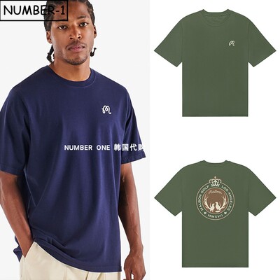 韩国代购malbon高尔夫球服26年男春纯色徽标图案圆领短袖T恤上衣