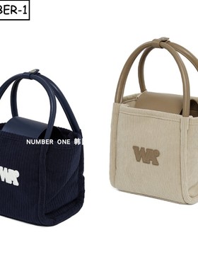 韩国代购w angle高尔夫球包25年女秋冬纯色徽标符号迷你手提拎包