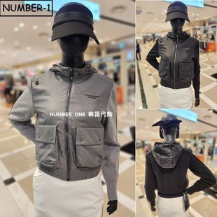 针织衫 bunny高尔夫球服25年女冬徽标口袋连帽长袖 master 韩国代购