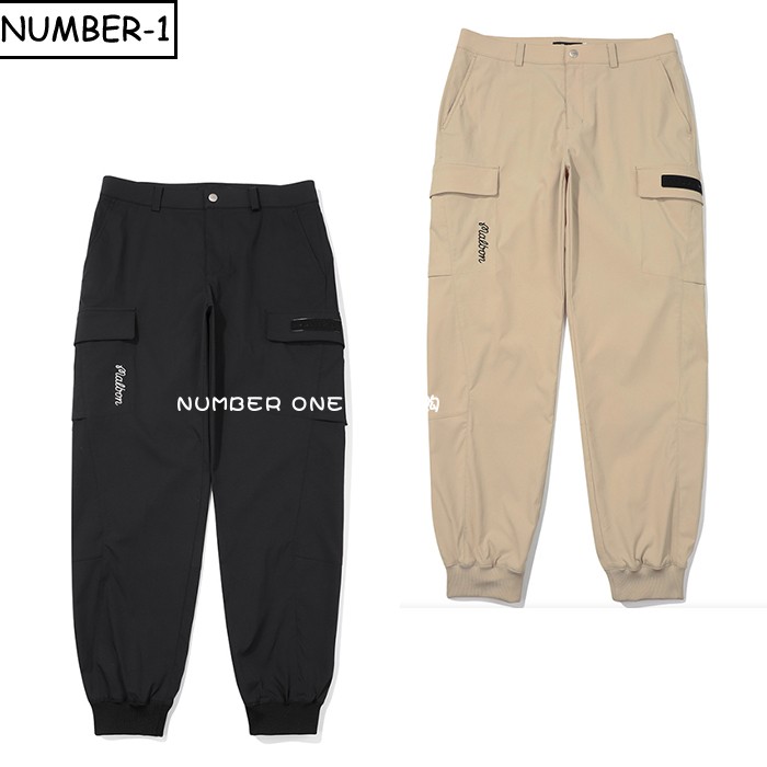 韩国代购malbon高尔夫球服24年男春纯色徽标标志侧口袋慢跑裤长裤