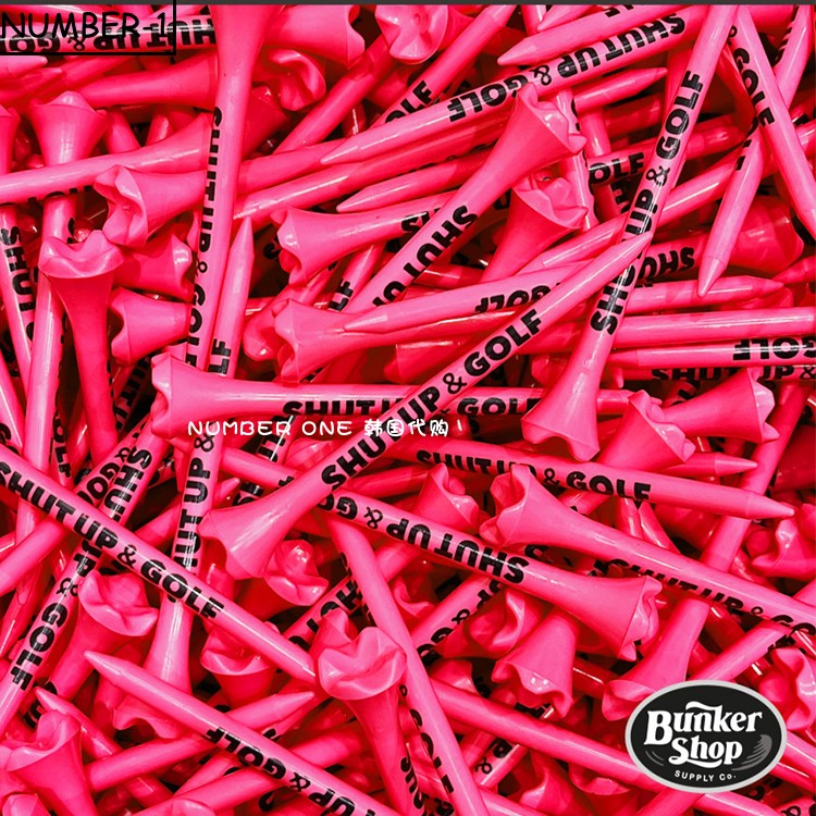 韩国代购bunkershop高尔夫配饰24年新款亮色golf球钉球tee盒装