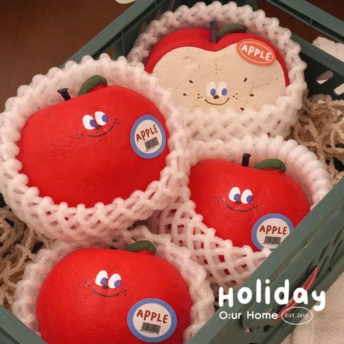 可爱苹果卧室小众香薰蜡烛礼盒