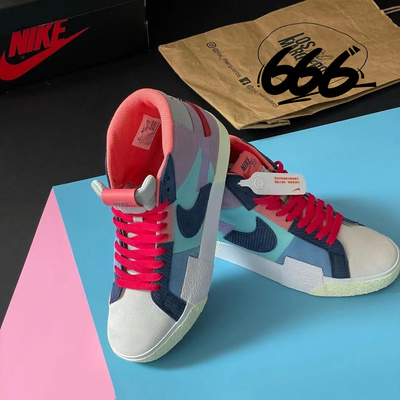 耐克耐磨男女通用系带运动休闲鞋