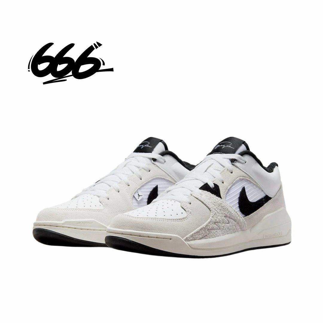 耐克男女鞋Jordan Stadium 90 白灰低帮复古运动休闲鞋FD6424-100