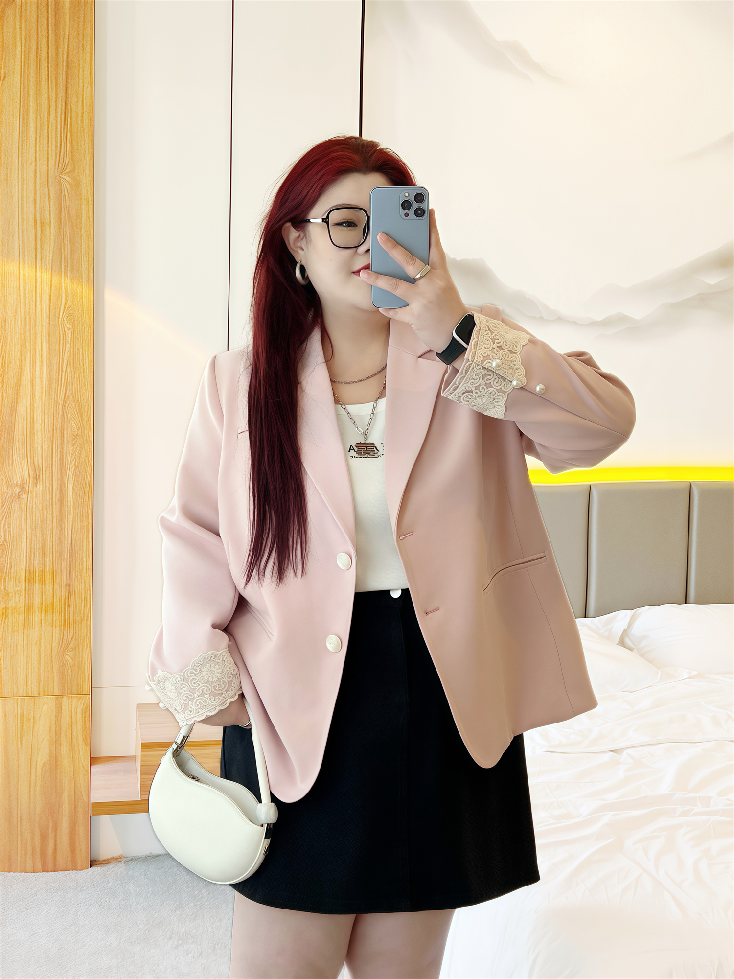 110kgPlus Size Women's Spring and Autumn New Internet Celebrity Fashion Small Fragrance Style Blazer Trendy