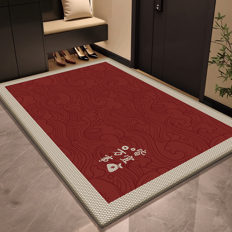 入户门地垫进门入户门垫门口地毯2025新款高档大门玄关红色脚垫子