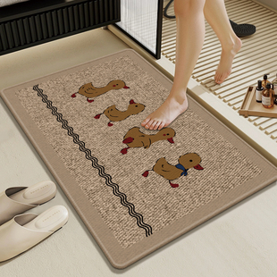 卫生间吸水地垫浴室防滑脚垫硅藻泥厕所门口垫子洗手间卫浴地毯垫