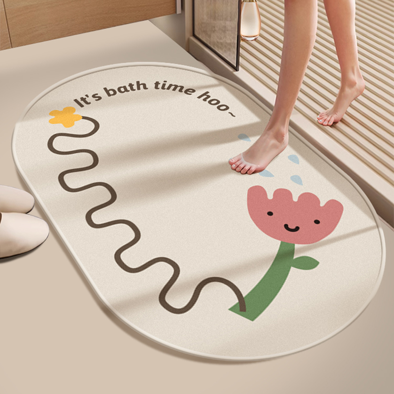 卫生间吸水地垫浴室防滑垫子厕所门口脚垫洗手间硅胶卫浴速干地毯