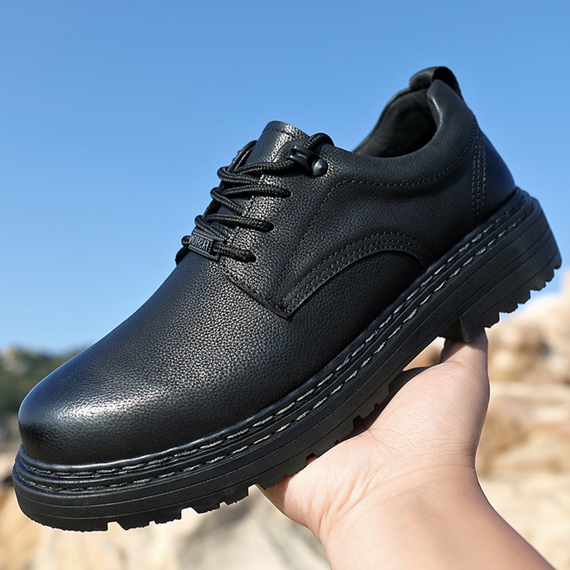 头层牛皮户外低帮青年工装鞋