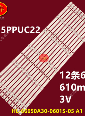 适用乐视D65PPUC22灯条HL-66650A30-0601S-05 A1 12X6背光灯LED