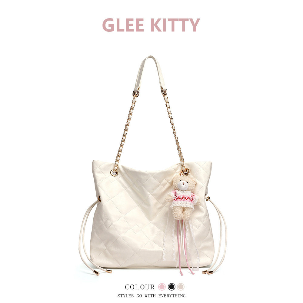 GleeKitty菱格链条通勤托特包