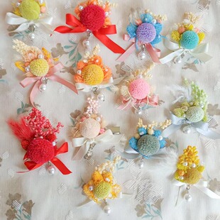 永生花胸花襟花头夹二次元洛丽塔装饰伴手礼现货马卡龙色装饰头花