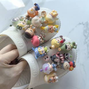 正品泡泡玛特萌粒鞋扣 跟我去郊游系列萌粒洞洞鞋扣可爱鞋花装饰