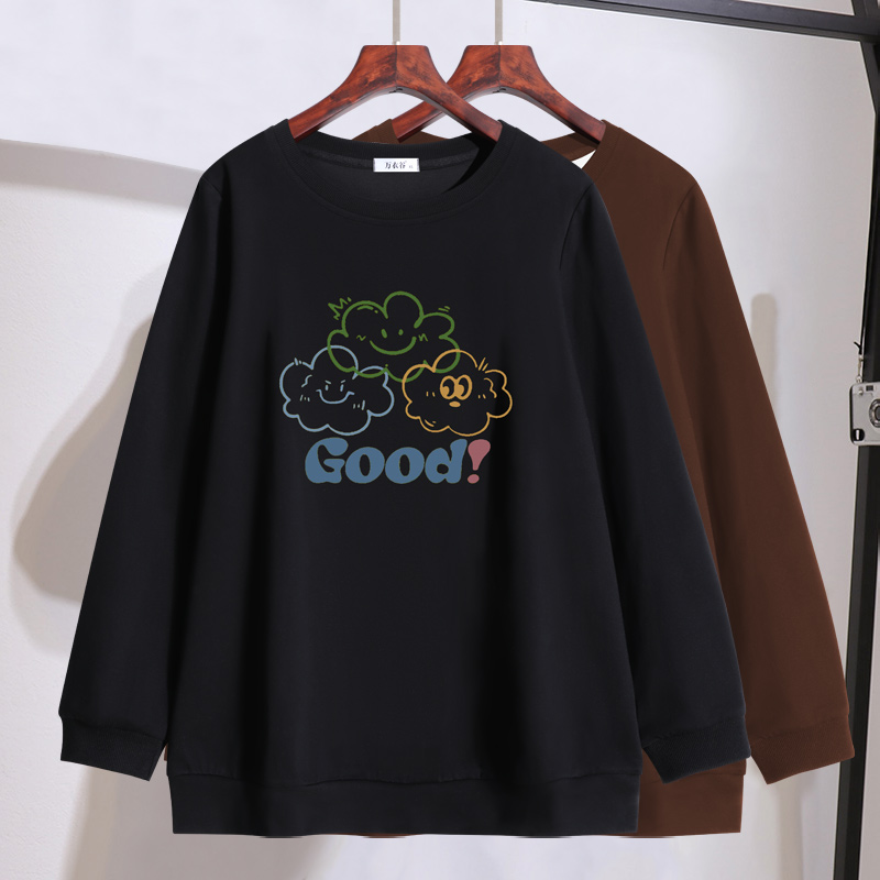 胖妹妹mm宽松洋气显瘦卫衣2025秋装新款加大码女装200斤遮肉上衣