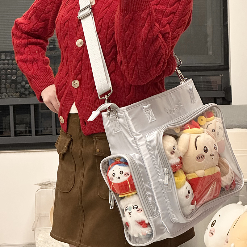 AORDA 日系托特痛包大容量日常单肩斜跨三用双肩包二次元20cm娃包