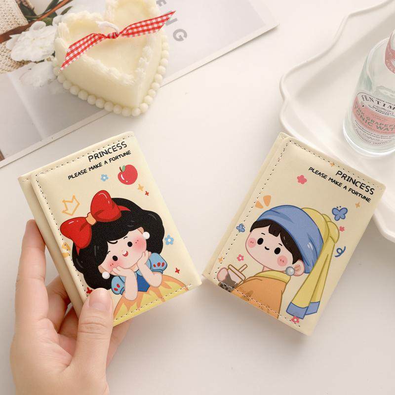 卡通可爱多功能折叠三折钱包个性情侣款便携带零钱包皮夹一体卡包,箱包皮具/热销女包/男包,钱包,淘宝优惠券,粉丝福利购,淘宝优惠卷